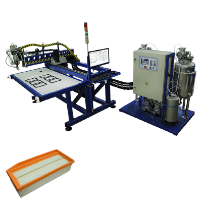 Заливочная установка для производства уплотнительных элементов панельных автомобильных фильтров (воздушных, салонных)